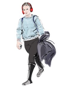 Together, But Separate - Wearing Headphones in The City