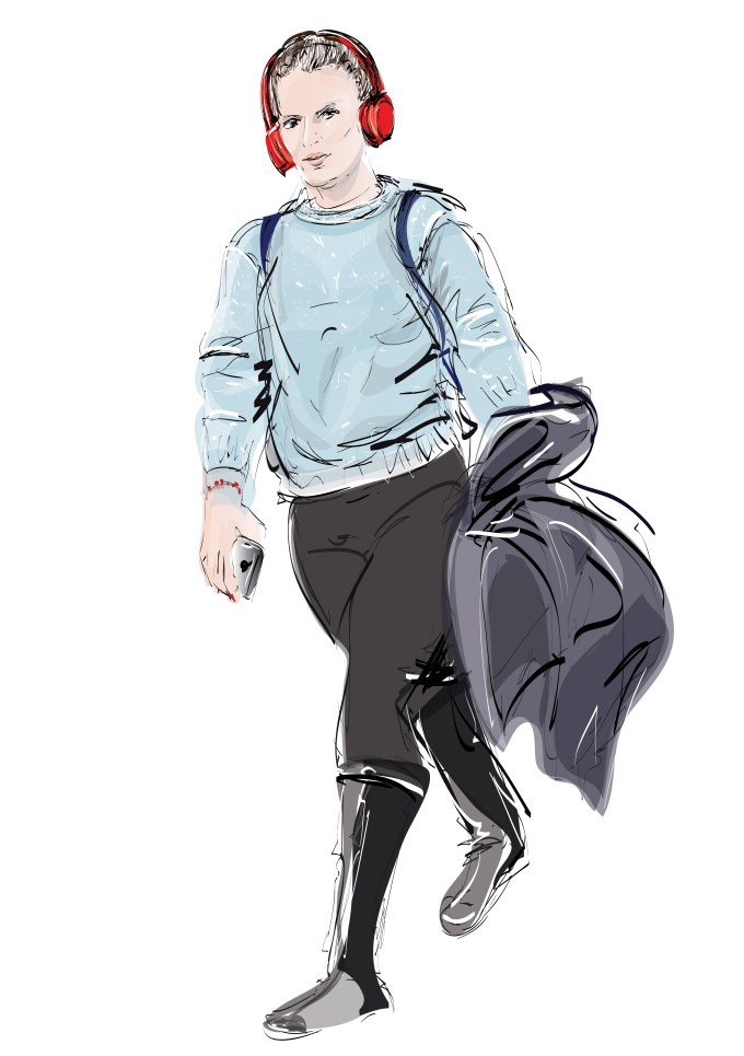 Together, But Separate - Wearing Headphones in The City