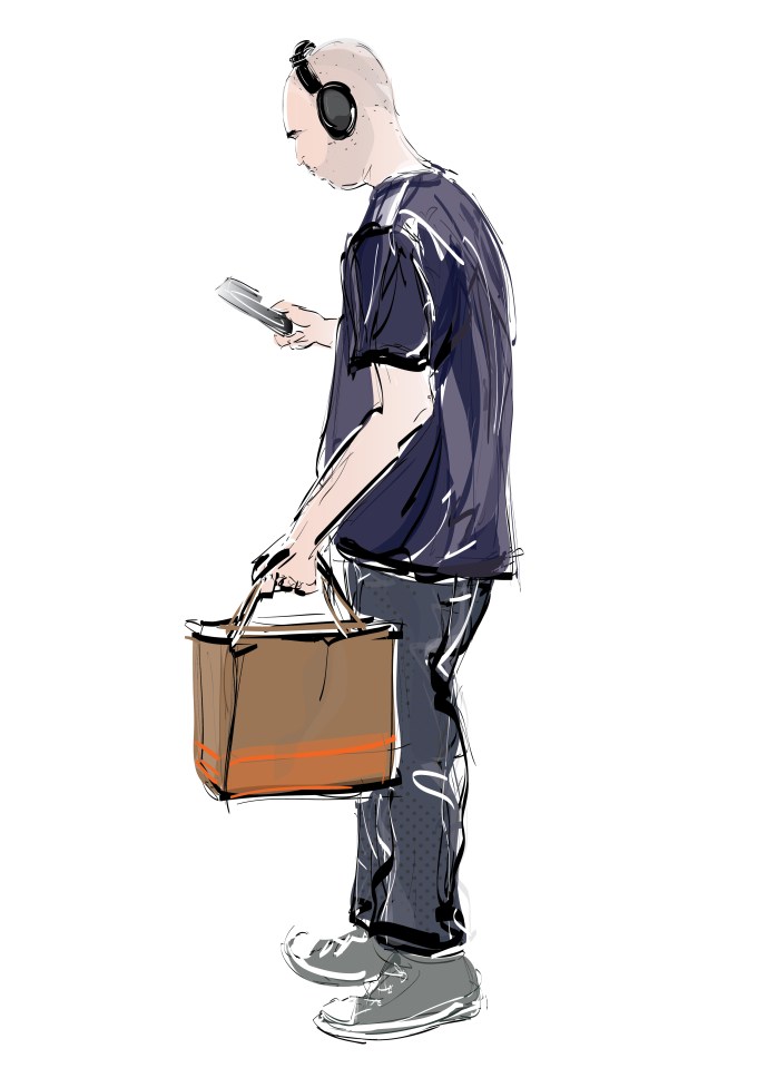 Together, But Separate - Wearing Headphones in The City